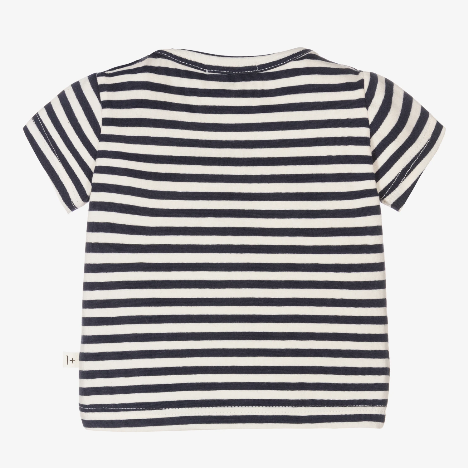 1 + In The Family Navy Blue & Ivory Striped T-Shirt 2 1 + In The Family Navy Blue & Ivory Striped T-Shirt - Image 2