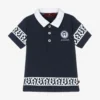 AIGNER Boys Navy Blue Logo Polo Shirt