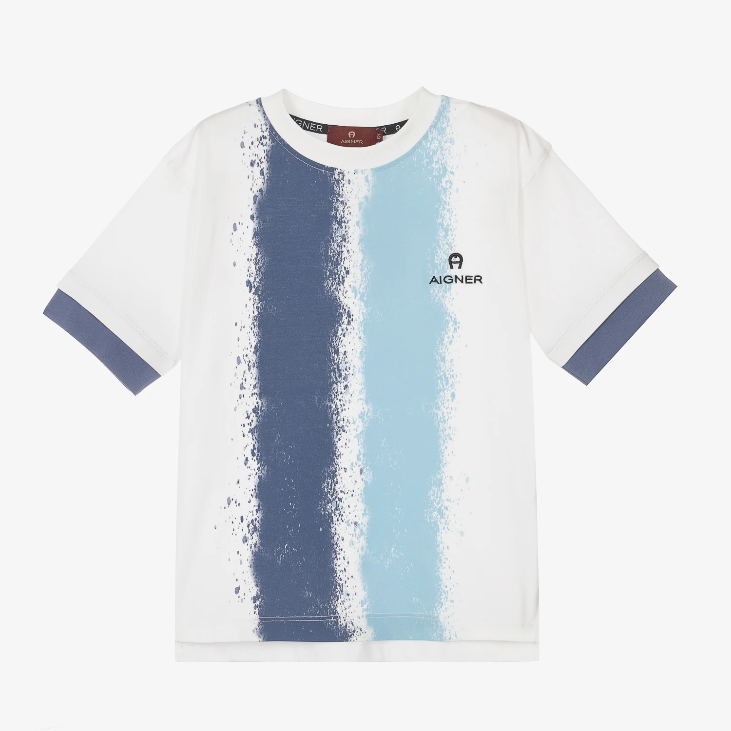 AIGNER Boys White & Blue T-Shirt 1 AIGNER Boys White & Blue T-Shirt