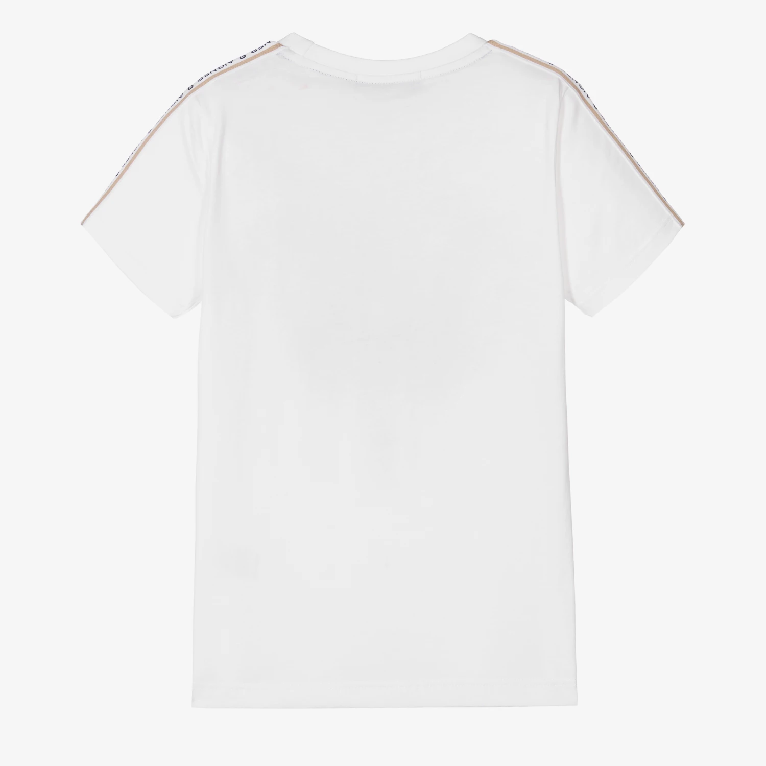 AIGNER Boys White Cotton Flock Logo T-Shirt 2 AIGNER Boys White Cotton Flock Logo T-Shirt - Image 2