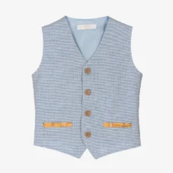 Outlet Little Gents Set Store 11 Alviero Martini Blue Geo Map Baby Waistcoat