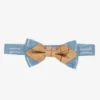 Alviero Martini Blue Geo Map Bow Tie (8.5cm)