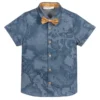 Alviero Martini Blue Geo Map Cotton Shirt