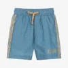 Alviero Martini Blue Geo Map Logo Shorts