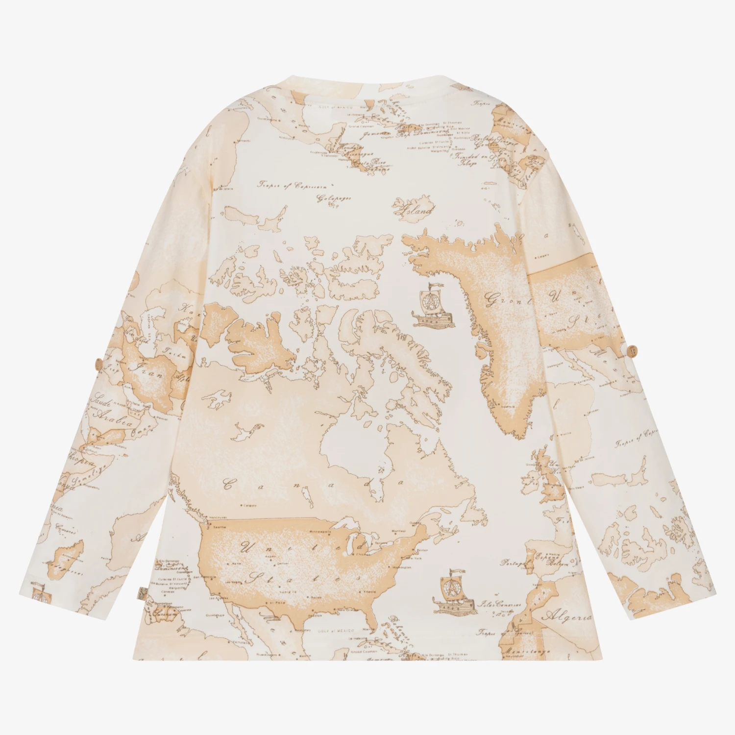 Alviero Martini Boys Beige Geo Map Top 2 Alviero Martini Boys Beige Geo Map Top - Image 2