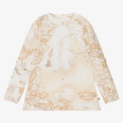 Alviero Martini Boys Beige Geo Map Top