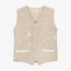 Alviero Martini Boys Beige Linen Waistcoat