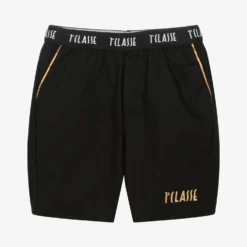 Alviero Martini Boys Black Cotton Logo Shorts