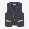Alviero Martini Boys Blue Geo Map Trim Waistcoat
