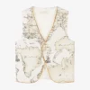 Alviero Martini Boys Ivory Geo Map Waistcoat
