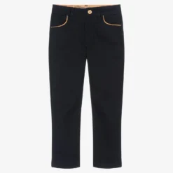 Alviero Martini Boys Navy Blue Cotton Trousers