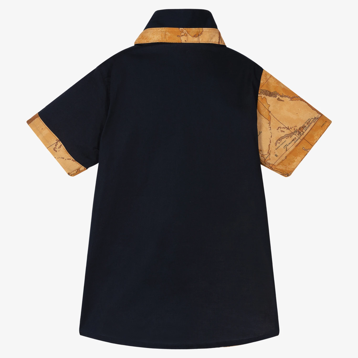 Alviero Martini Boys Navy Blue & Geo Map Shirt 3 Alviero Martini Boys Navy Blue & Geo Map Shirt - Image 3