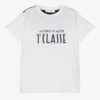 Alviero Martini Boys White Cotton 1a Classe Logo T-Shirt