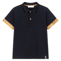 Alviero Martini Navy Blue Geo Map Polo Shirt