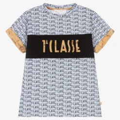 Alviero Martini White & Black 1a Classe Logo T-Shirt