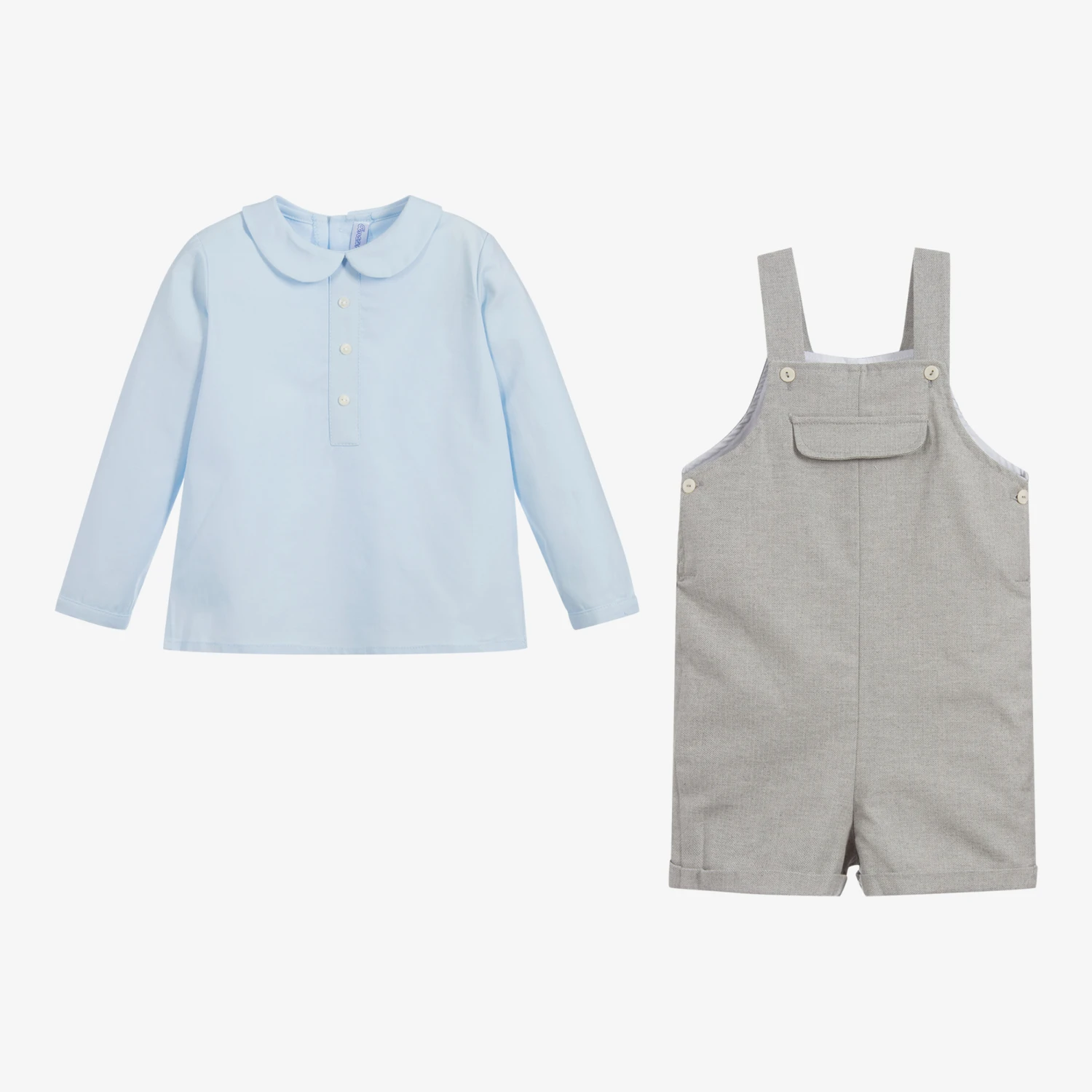 Ancar Shirt & Dungaree Shorts Set 3 Ancar Shirt & Dungaree Shorts Set - Image 3