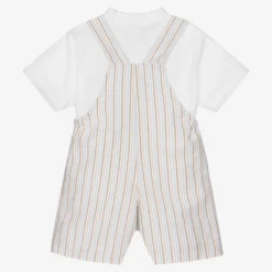 Artesanía Granlei Boys Beige Stripe Dungaree Set -Outlet Little Gents Set Store artesania granlei boys beige stripe dungaree set 434358 e091356d7deb0a223d0890531278a9d030bb5e86