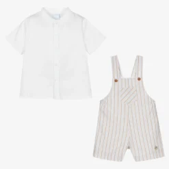Artesanía Granlei Boys Beige Stripe Dungaree Set -Outlet Little Gents Set Store artesania granlei boys beige stripe dungaree set 434358 f59e7cd4ee2cf108aef94d954f6428f2ad56080f