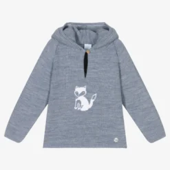 Artesanía Granlei Boys Blue Knitted Hoodie