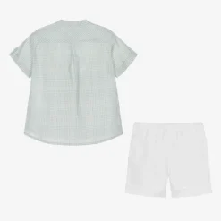 Artesanía Granlei Boys Green Gingham Cotton Shorts Set -Outlet Little Gents Set Store artesania granlei boys green gingham cotton shorts set 496984 630424728d4108fa1b3d8d9e3389f3835b335c89