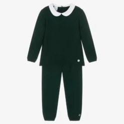 Artesanía Granlei Boys Green Knitted Trouser Set