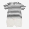 Babidu Blue & Ivory Baby Shorts Set