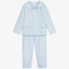 Babidu Blue Striped Cotton Pyjamas
