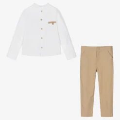 Babidu Boys Beige & White Trouser Set 6 Babidu Boys Beige & White Trouser Set -Outlet Little Gents Set Store babidu boys beige white trouser set 471604 6e0a7b003673b9bd704d8bd68301e297fc2ff79f