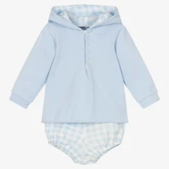 Babidu Boys Blue Cotton Shorts Set