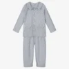 Babidu Boys Navy Blue Striped Pyjamas
