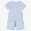 Babidu Boys Pale Blue Cotton Shorts Set