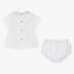 Babidu Boys White & Blue Smocked Shorts Set -Outlet Little Gents Set Store babidu boys white blue smocked shorts set 514423 bf5173e451a00e871542e2c65646ec512f4edf42