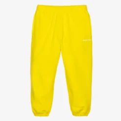 Balenciaga Yellow Cotton Logo Joggers