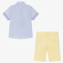 Beau KiD Boys Blue Stripe & Yellow Shorts Set -Outlet Little Gents Set Store beau kid boys blue stripe yellow shorts set 497516 bbb556afe336392ab3019e8b01ec65c202cac25d