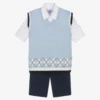 Beau KiD Boys Navy Blue Shorts Set