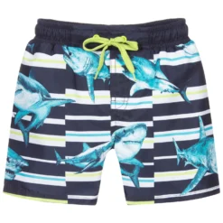 Boboli Blue Sharks Swim Shorts