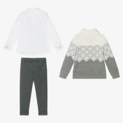 Boboli Boys Ivory & Grey Trouser Set -Outlet Little Gents Set Store boboli boys ivory grey trouser set 456627 578f1ee22ca6226e447b632955ca0581f59c89ef