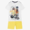 Boboli Boys White Top & Yellow Shorts Set