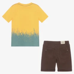 Boboli Boys Yellow Top & Brown Shorts Set -Outlet Little Gents Set Store boboli boys yellow top brown shorts set 489126 a75377f60e521e73e7a8b37bb6451904c7931d1b