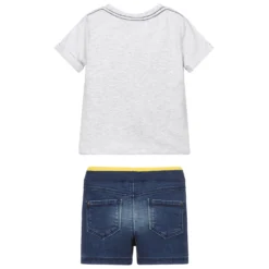 Boboli Grey & Blue Cotton Shorts Set -Outlet Little Gents Set Store boboli grey blue cotton shorts set 376877 d5d77421e1f0823b46d4a49d66334823118980c7
