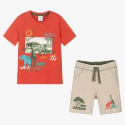Boboli Red & Beige Safari Shorts Set -Outlet Little Gents Set Store boboli red beige safari shorts set 422620 6ce6a17fdf1442e5dd2ff1a353048c71da024a7d