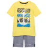 Boboli Yellow & Blue Shorts Set