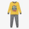 Boboli Yellow & Grey Cotton Pyjamas