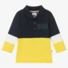 BOSS Boys Blue & Yellow Polo Shirt