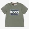 BOSS Boys Green Cotton Logo T-Shirt