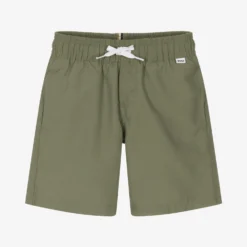 BOSS Boys Green Magic Logo Swim Shorts
