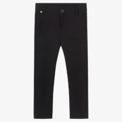 BOSS Boys Navy Blue Wool Trousers