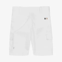 BOSS Boys White Cotton Bermuda Shorts -Outlet Little Gents Set Store boss boys white cotton bermuda shorts 504793 6c7621774652cf04107b93c9f087e59a117d6f92
