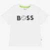 BOSS Boys White Sporty Logo T-Shirt