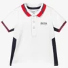 BOSS Boys White Logo Polo Shirt